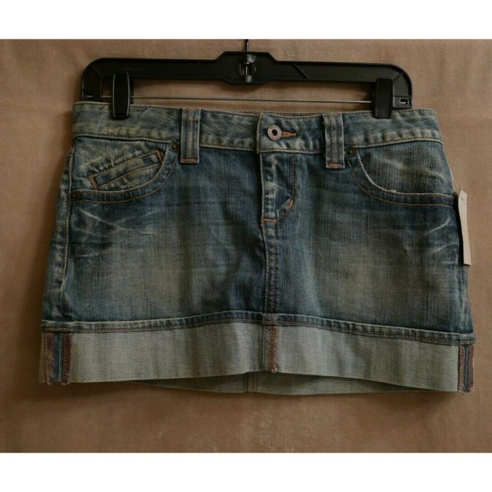 New GUESS JEANS Melinda Denim Super Mini Skirt Size 28